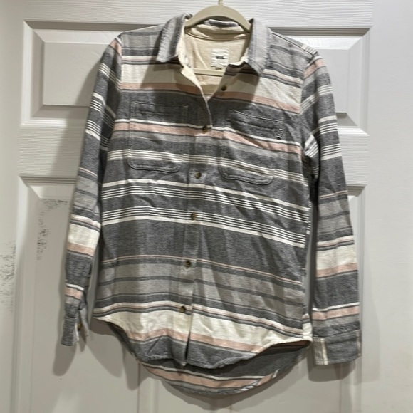 Vans Striped Flannel Button Down Shirt XS - Picture 1 of 6